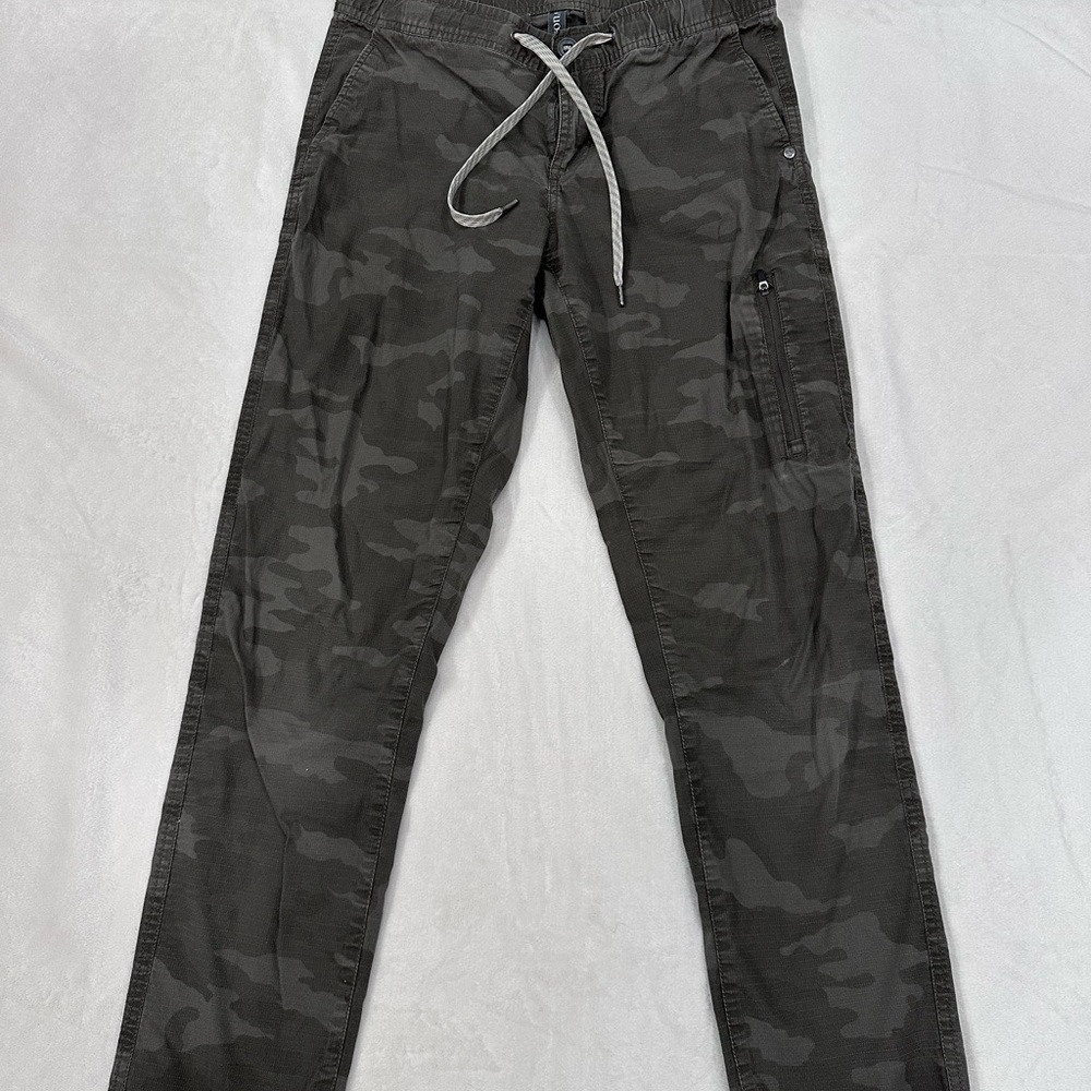 Vuori Womens Ripstop Pant Camo Size Small Cargo Drawstring Organic Cotton